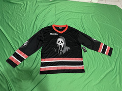Ghost Face Shirt SZ XL Black Hockey Jersey Bioworld 96 Horror Halloween
