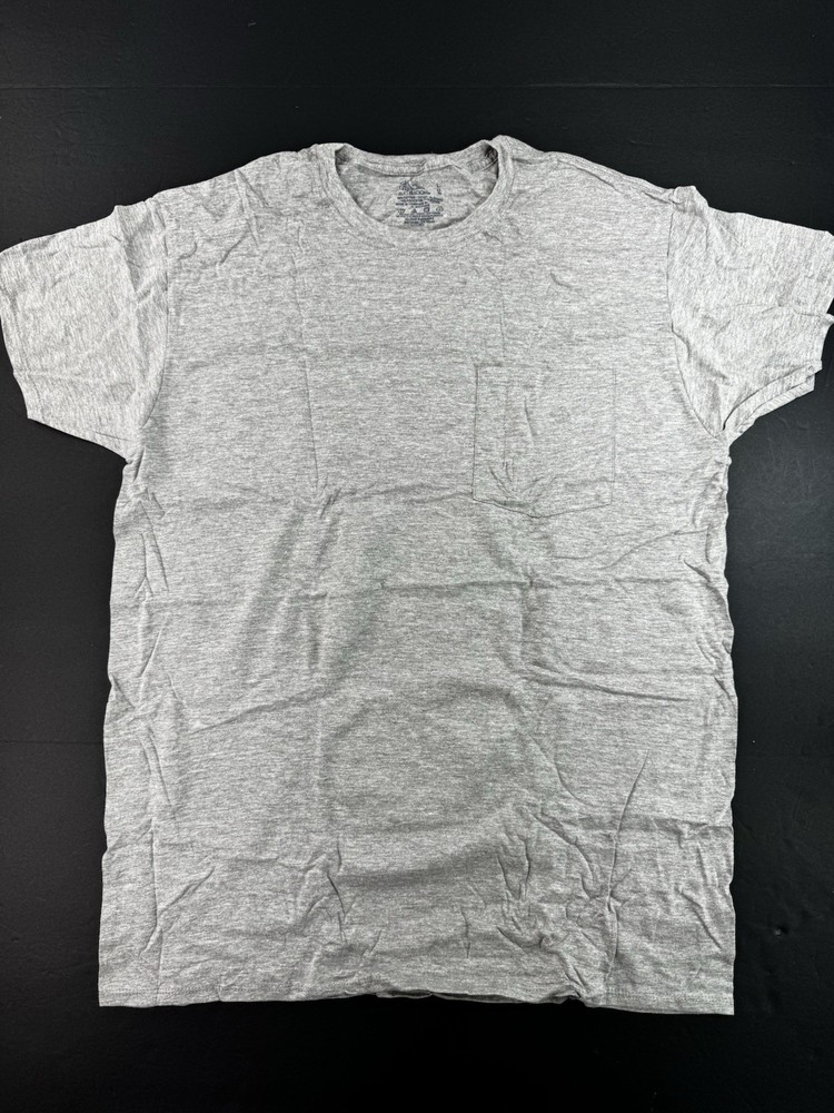 Fruit Of The Loom Mens T-Shirt Size Large Gray Short Sleeve NEW