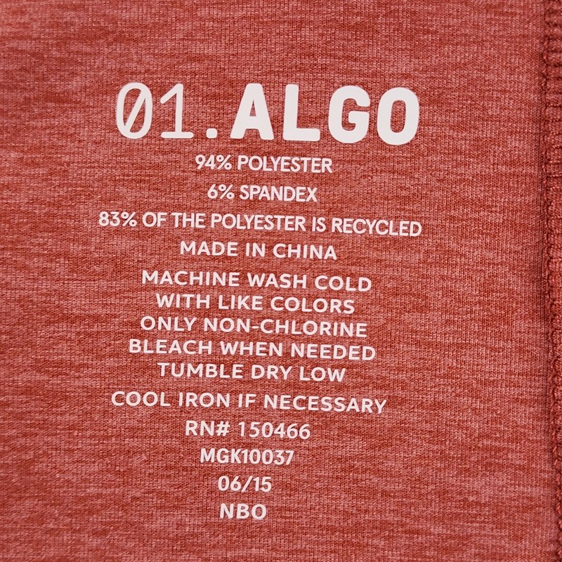 01.Algo Shirt Mens Large Rust L/S Performance Crewneck gallery