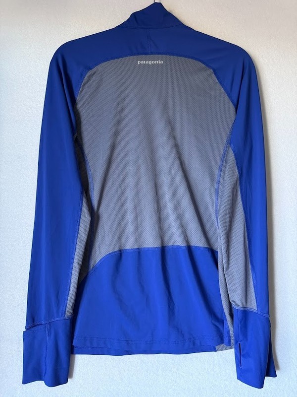 Patagonia Pullover Men L Blue 1/2 Zip Performance Thumbholes Stretch Activewear gallery