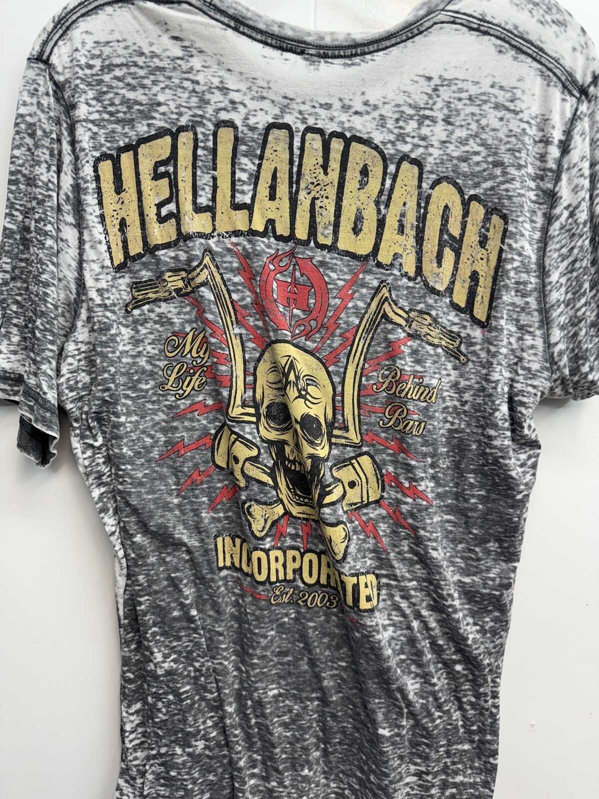 hellanbach shirt Gray white stonewash XXL Athletic fit gallery