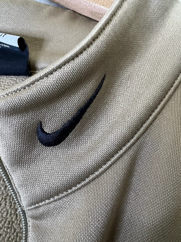 Nike Golf 1/4 Zip Pullover Men's XL Beige Fleece Lined Therma-Fit 479462-235 gallery