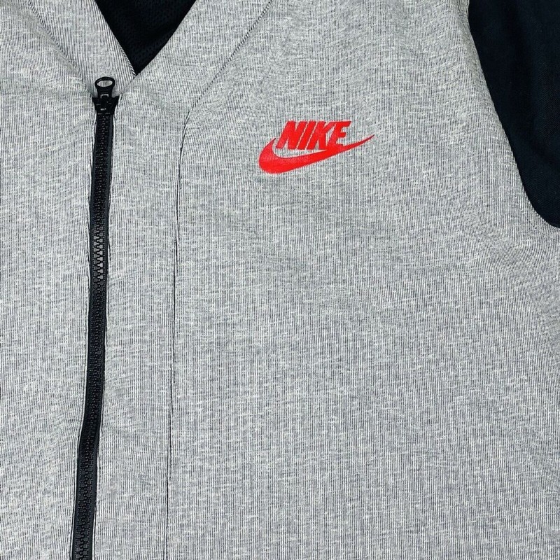 Nike AV15 Jacket Mens Large Gray Full Zip Fleece Athletic Training Running Top gallery