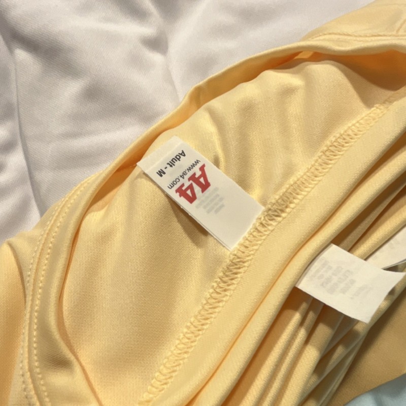 A4 Sprint Basic Tee Men's Polyester Short Sleeve M L Pastel Blue Yellow White gallery