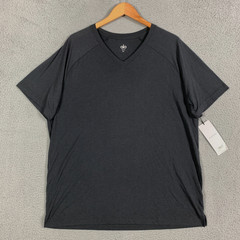 Alo Triumph T-Shirt Men’s 2XL XXL Dark Gray Raglan V-Neck Triblend Gym NWT $58