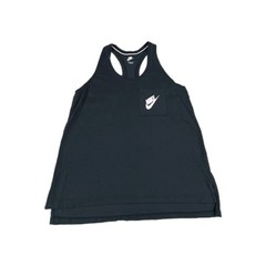 Nike Dri Fit Tank Top Men XL Black High Low Hem Side Slit Racerback Running Gym