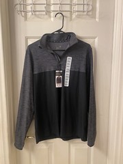 GAP Fit Men’s Long Sleeve Active Half Zip Pullover Gray/Black Size S