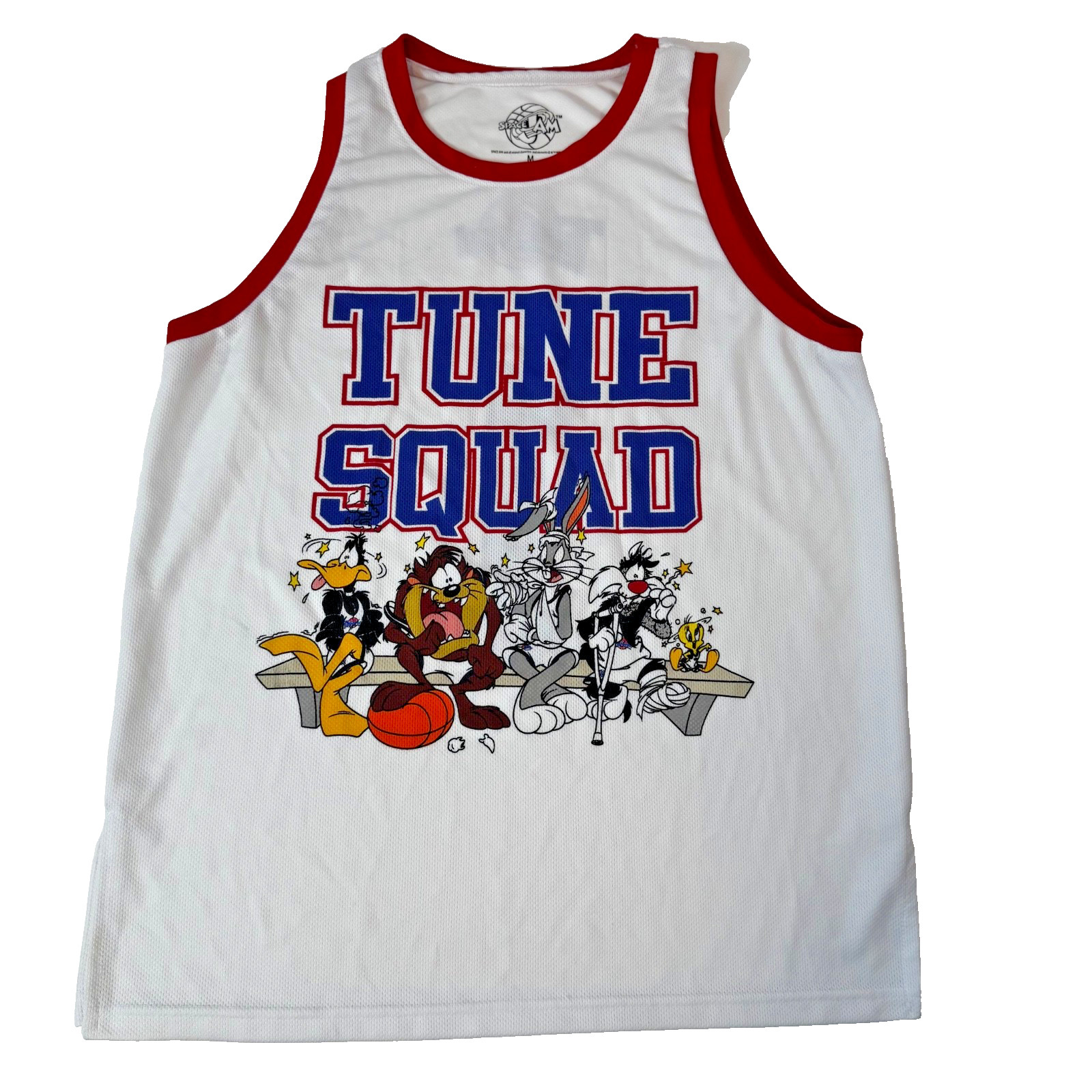 Space Jam Tune Squad Jersey Mens M White Looney Tunes #1 Basketball Tank gallery