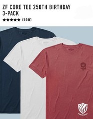 Zero Foxtrot Core Tee 250th Birthday 3-Pack Men Tee XL