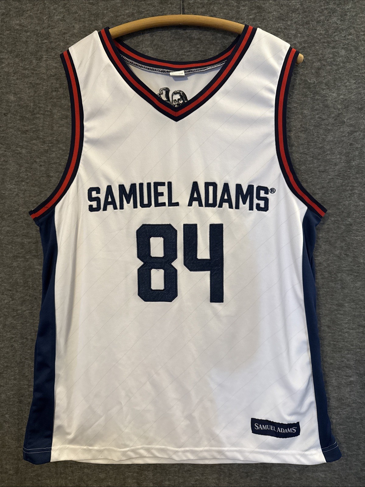 Sam Adams Beer Basketball Jersey, Size: XL, Color: Red, White, & Blue #84 gallery
