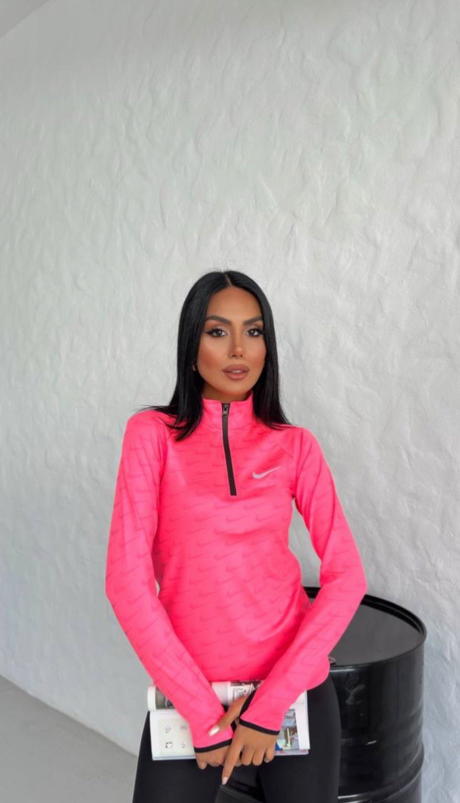 Nike Fast Dri-Fit Quarter Zip Hot Pink Top.X-Large gallery
