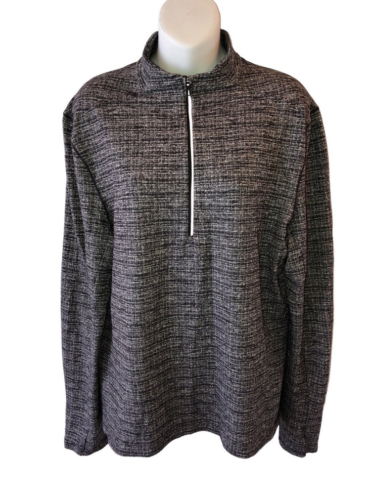 LULULEMON Men’s Surge Warm Half Zip 1/2 Rulu Pullover Texture Black/White Size M