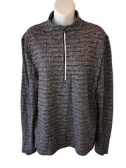 LULULEMON Men’s Surge Warm Half Zip 1/2 Rulu Pullover Texture Black/White Size M