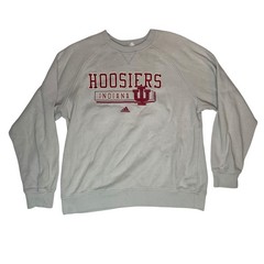 Adidas Indiana Hoosiers Crewneck Sweatshirt Gray XL
