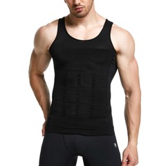 Men’s Compression Shirt Slimming Body Shaper Vest Workout Tops Abs Abdomen Tank