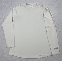 Barbell Shirt Mens Large Gray Long Sleeve Crewneck Athletic Performance Top