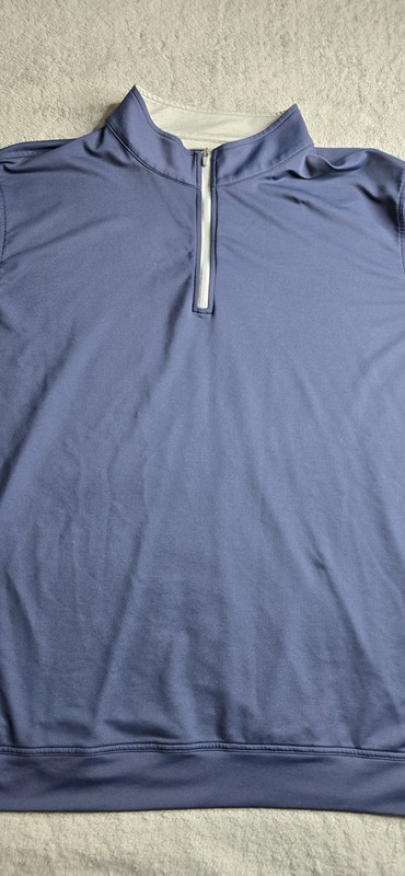 Peter Millar Perth Performance 1/4 Zip Mens XXL Blue Pullover Ford Lincoln Cars gallery