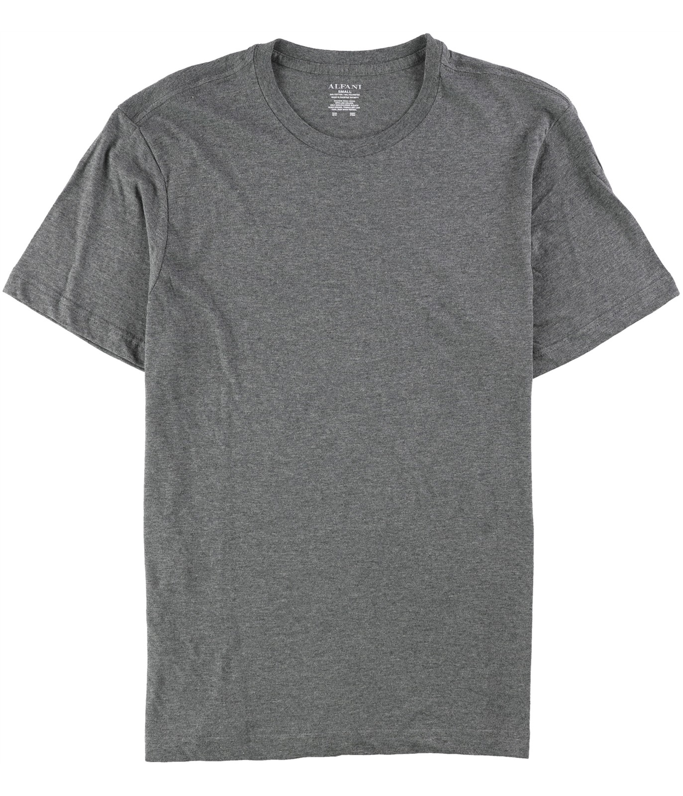 Alfani Mens Solid Basic T-Shirt, Grey, Small gallery