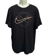 Nike Dri-Fit Graphic Logo Black/Gray Short Sleeve Athletic Shirt Size XL