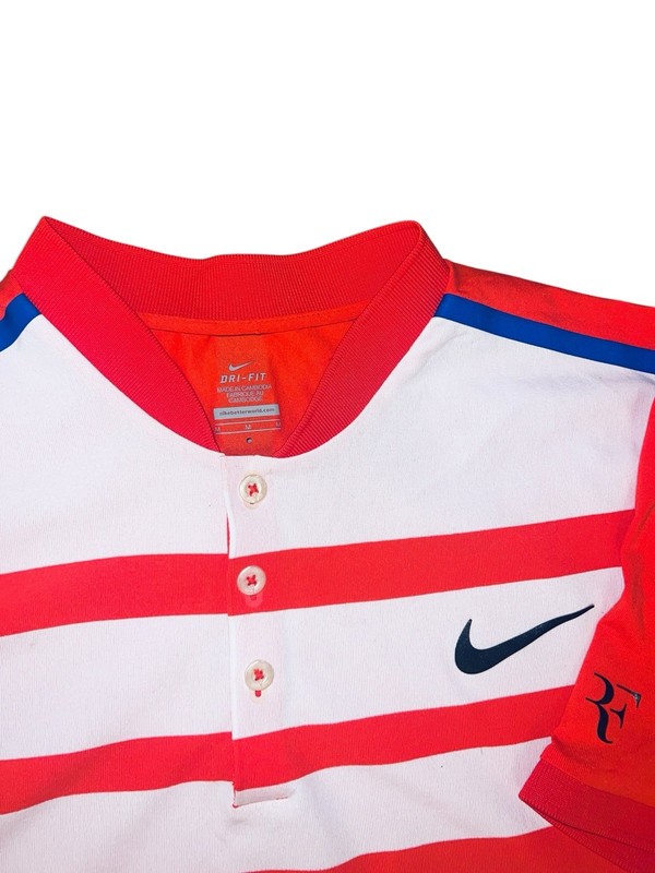 Nike Roger Federer RF 2016 Miami Indian Wells Henley Polo Tennis Shirt Vapor NWT gallery