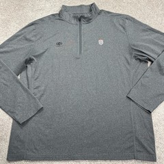 Greatness Wins 1/4 Zip Mens XL Gray Pullover Golf Performance Excelbaseball