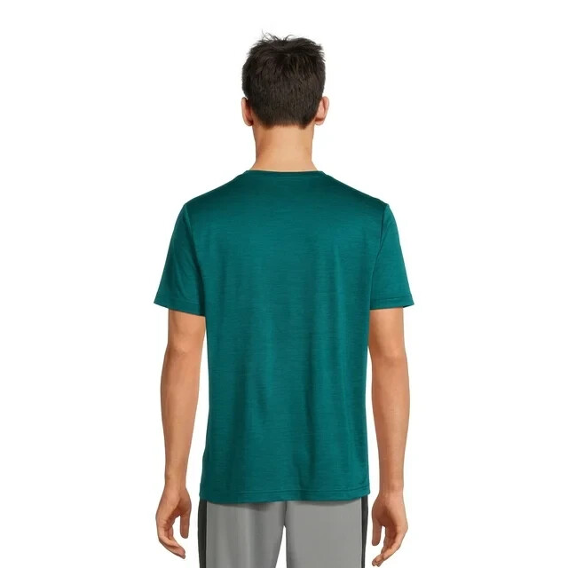 Athletic Works Men's Jersey Tee with Short Sleeves, Teal Size S(34-36) gallery