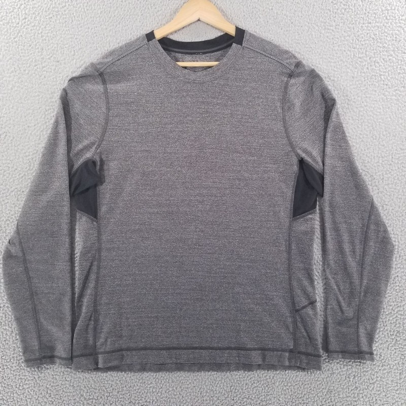 Lululemon Pullover Medium Grey Thumb Holes Midlayer Running Crew Surge Warm gallery