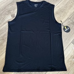 Tail Spin It Men’s Black Onyx Pickleball Tennis 🎾 Muscle Tank Top UPF 50 Sz M
