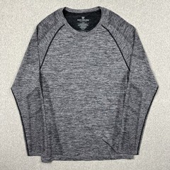 Mack Weldon T Shirt Mens Large Crew Neck Stretch Long Sleeve Stealth Performance