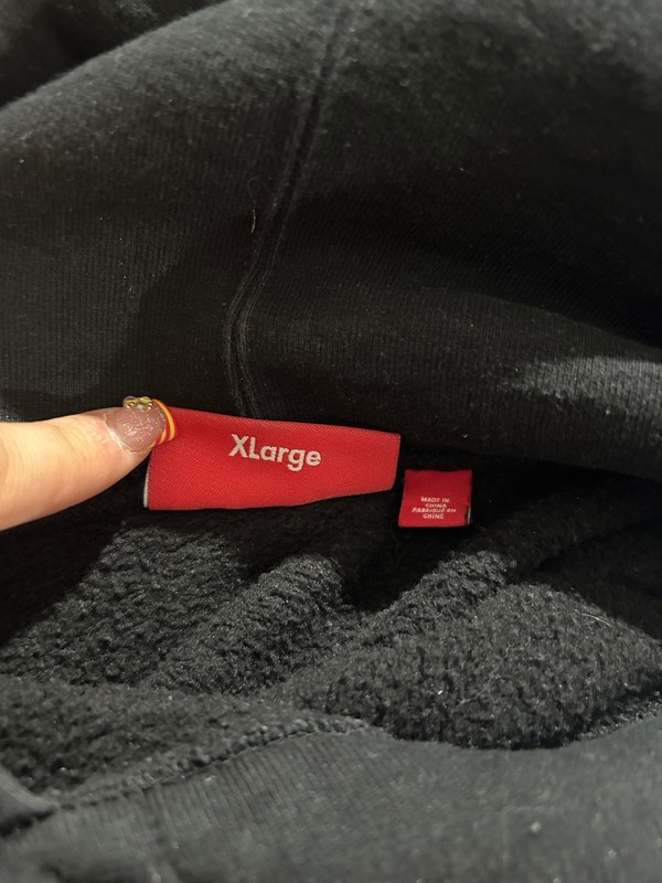 SUPREME WASHED OLD ENGLISH HOODIE BLACK SIZE XL PREOWNED gallery