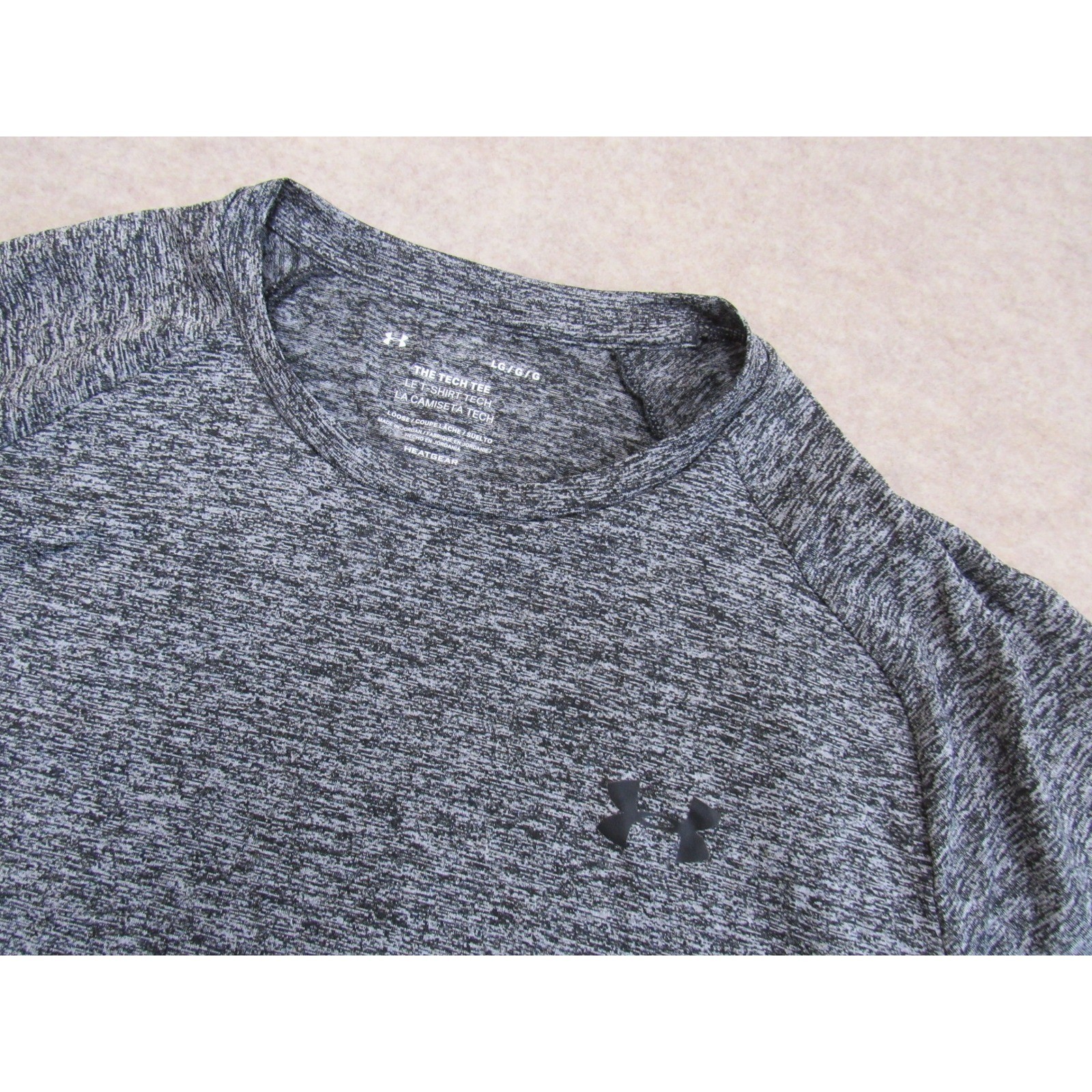 Under Armour Mens Tech Tee HeatGear Gray Heather Short Sleeve Shirt 1326413 L gallery