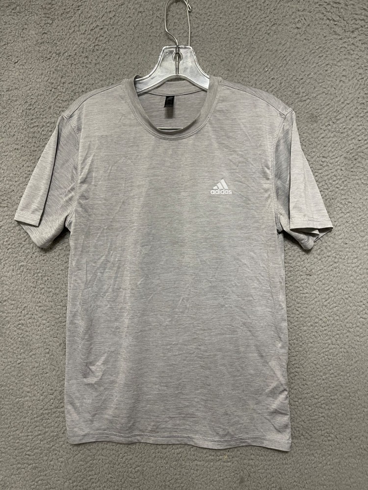 Adidas Golf Shirt Mens Size Small Gray Short Sleeve Adult Polyester