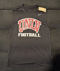 Nike New UNLV Football Sleeveless Cutoff Black Team Issued Shirt Size XL