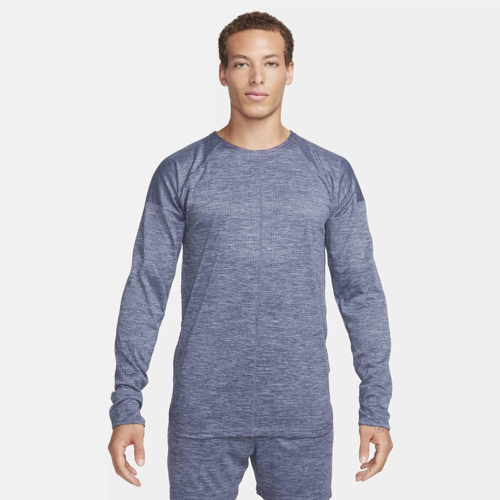 NWT Men's Yoga Dri-FIT Long Sleeve Training Top - Small - Blue/Gray Heather gallery