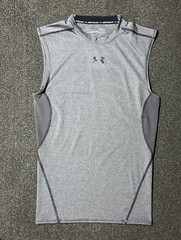 Under Armour HeatGear Men’s Compression Sleeveless Tank Top – Size Medium, Grey