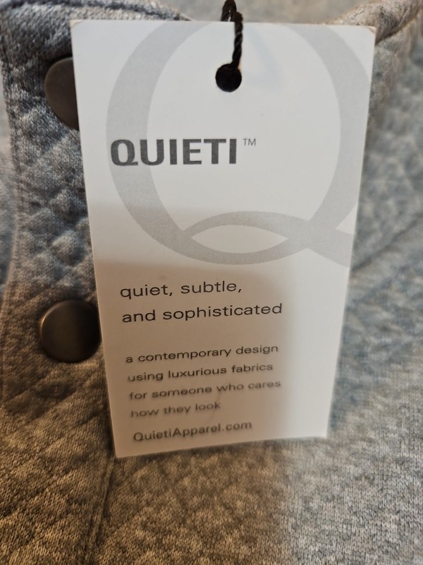 QUIETI Mens 1/4 Zip Quilted Pullover Activewear XXL Gray NWT gallery