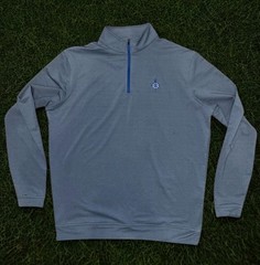 Bayonne Golf Club Peter Millar Crown Sport Perth 1/4 Zip Pullover Sz L Blue NWOT