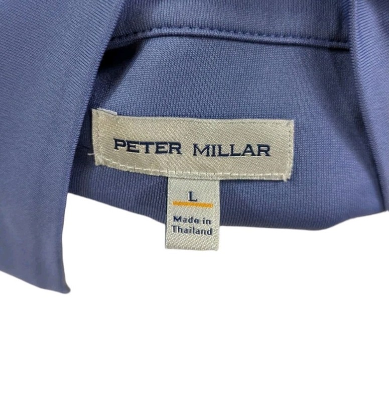 Peter Millar Forge Golf Pullover Viawest Real Estate 1/4 Zip Large Blue gallery