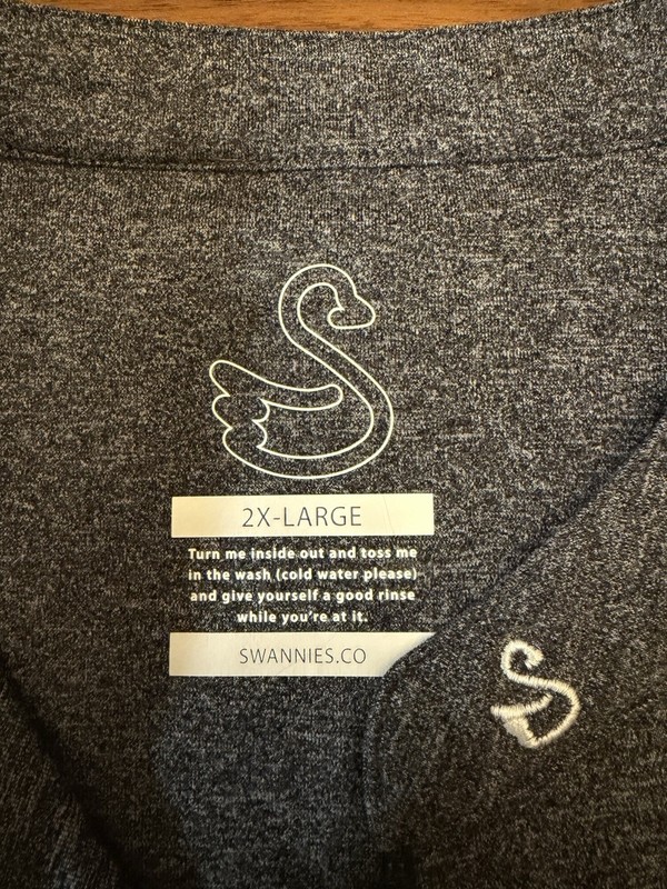 Swannies Golf 1/4 Zip Pullover Mens 2XL Blade Collar Gray Performance Stretch gallery