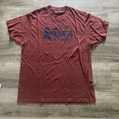 REI Co-op Men’s L Maroon Logo Casual Crewneck Short Sleeve T-Shirt Activewear