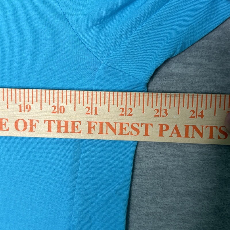 Nike Teal Crew Neck Athletic Dri Fit Running Graphic Front Casual Shirt Large gallery