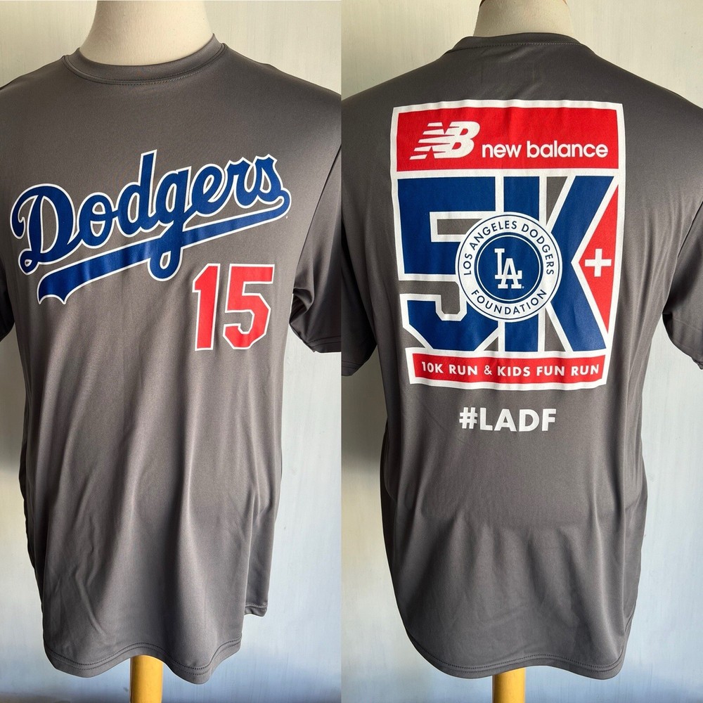 LOS ANGELES DODGERS (2015) Official #LADF 5K Marathon Activewear T-Shirt Medium