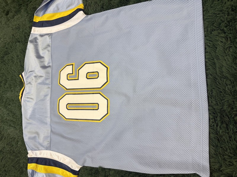 TRBNK N. Carolina 06 Activewear Mesh Football Jersey Men's M Light Blue Yellow gallery