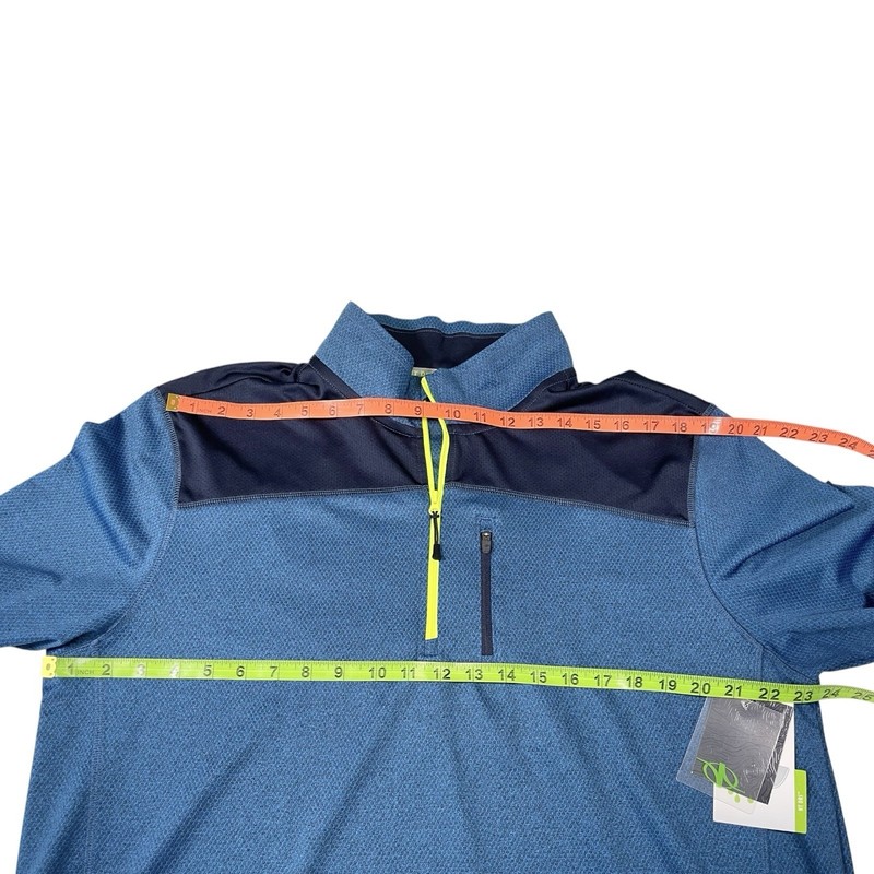 NordicTrack XL Blue Quarter Zip Pullover NT Dri Tech Pocket Sporty Athleisure gallery