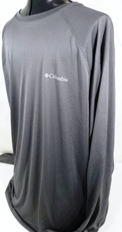 Columbia-Mens Long Sleeve Performance Shirt-Large-Gray-Hiking/Running-Casual gallery