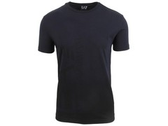 Emporio Armani EA7 men’s short sleeve T-shirt shirt 100% cotton crew neck blue M