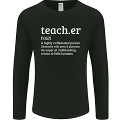 Teacher Maths English Science Sport Funny Mens Long Sleeve T-Shirt