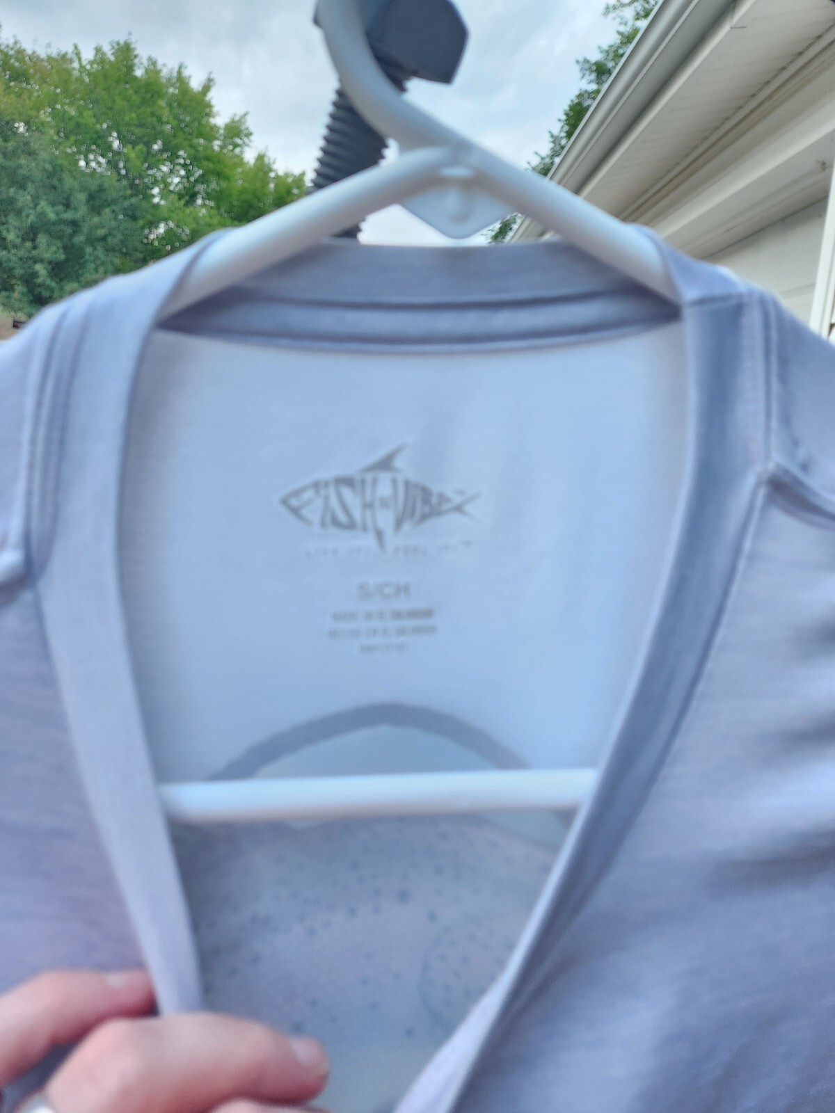 Gray Fish N Vibe Long Sleeve Shirt Sun Protection Size Small gallery
