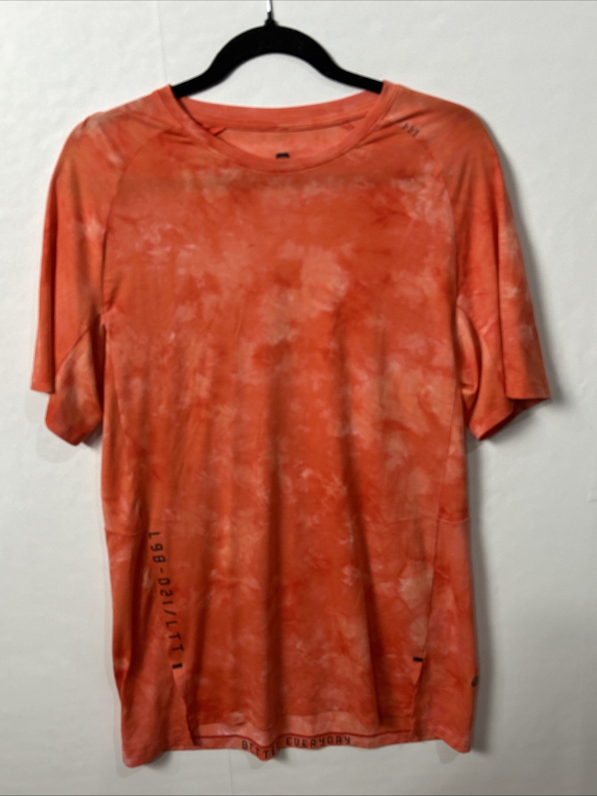 Lululemon Men Always Agile Short Sleeve Orange Coral White Tie Dye Size Unknown gallery