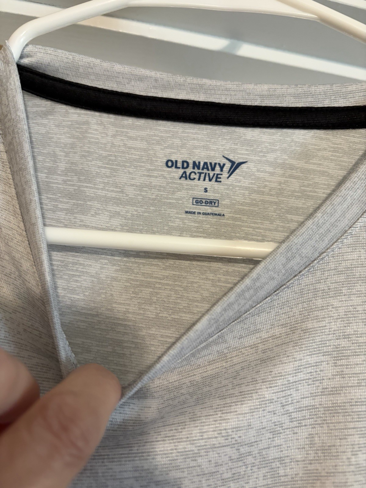 Old Navy Active Wear Gray with Black Stripes Men's T Shirt Size Small, Size S gallery